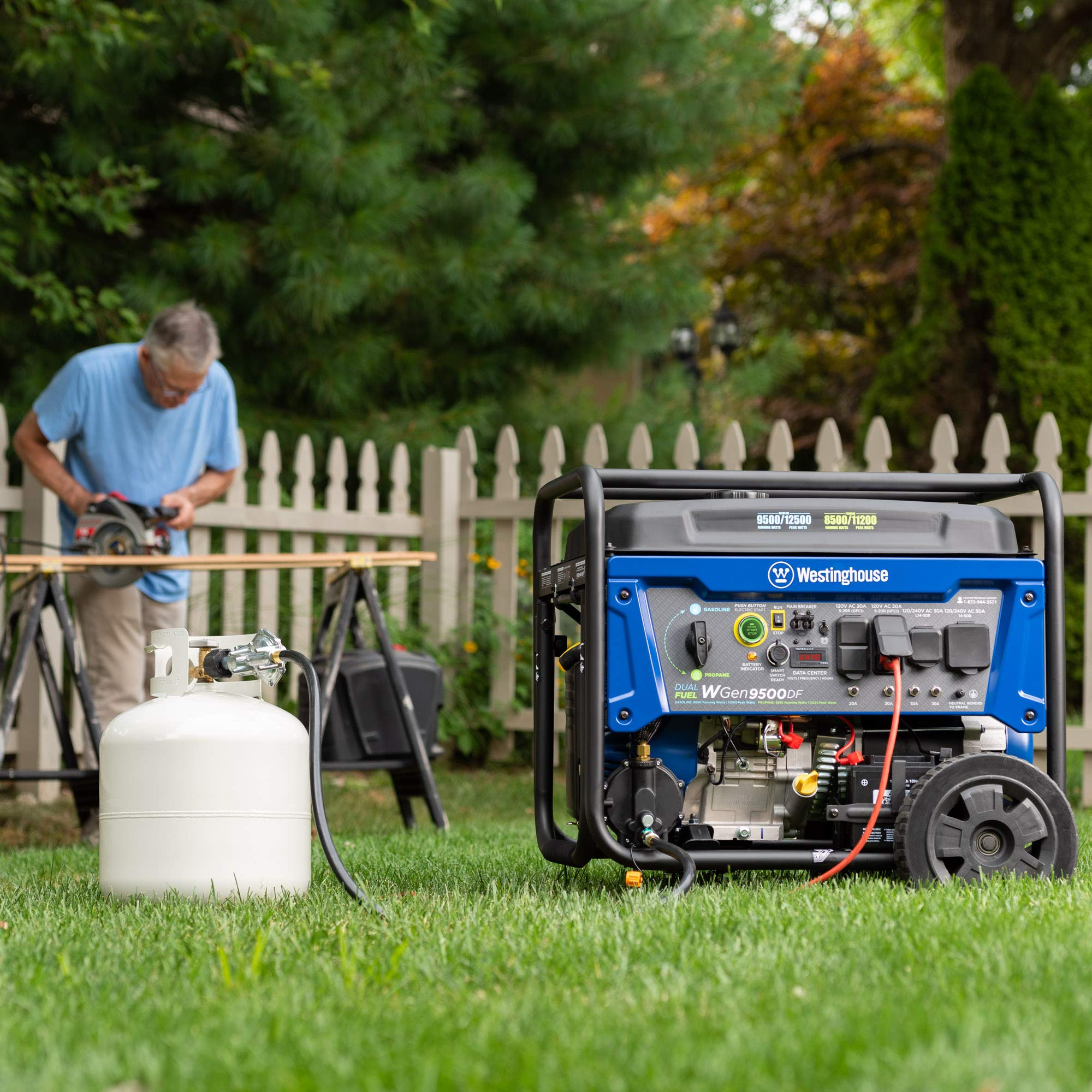 【Appliances】Westinghouse 12500 Watt Dual Fuel Home Backup Portable Generator, Remote Electric Start