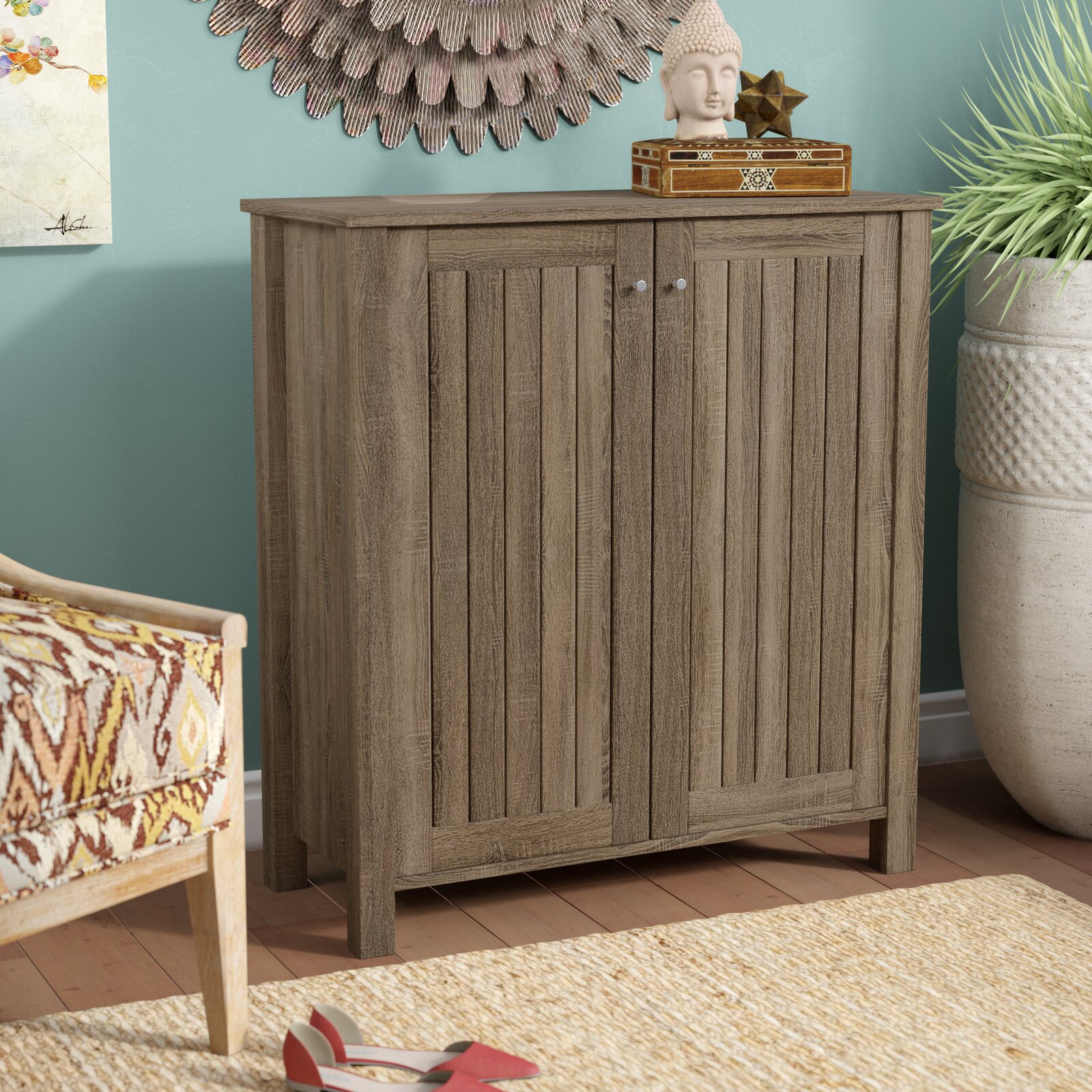 【Furniture】20 Pair Shoe Storage Cabinet