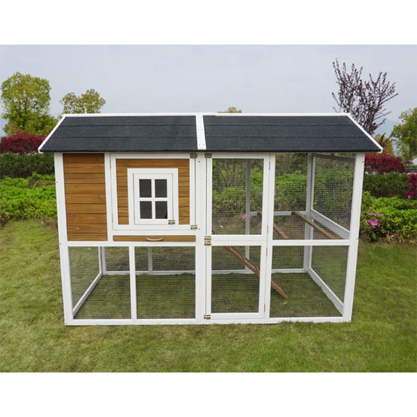 【Pet】Shanae Walk In Chicken Coop with Chicken Run For Up To 8 Chickens