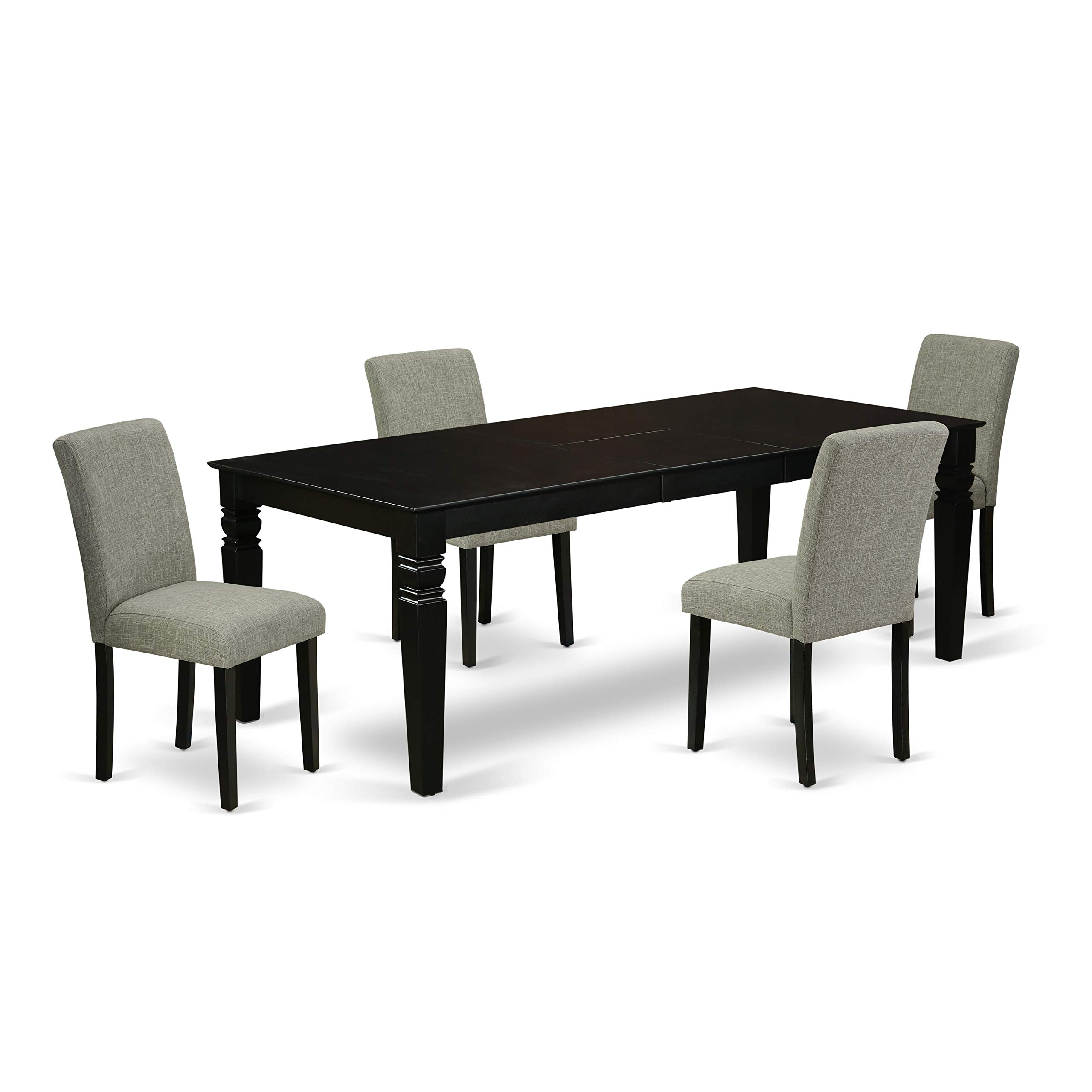 【Furniture】5Pc Rectangular 66/84 Inch Table with 18