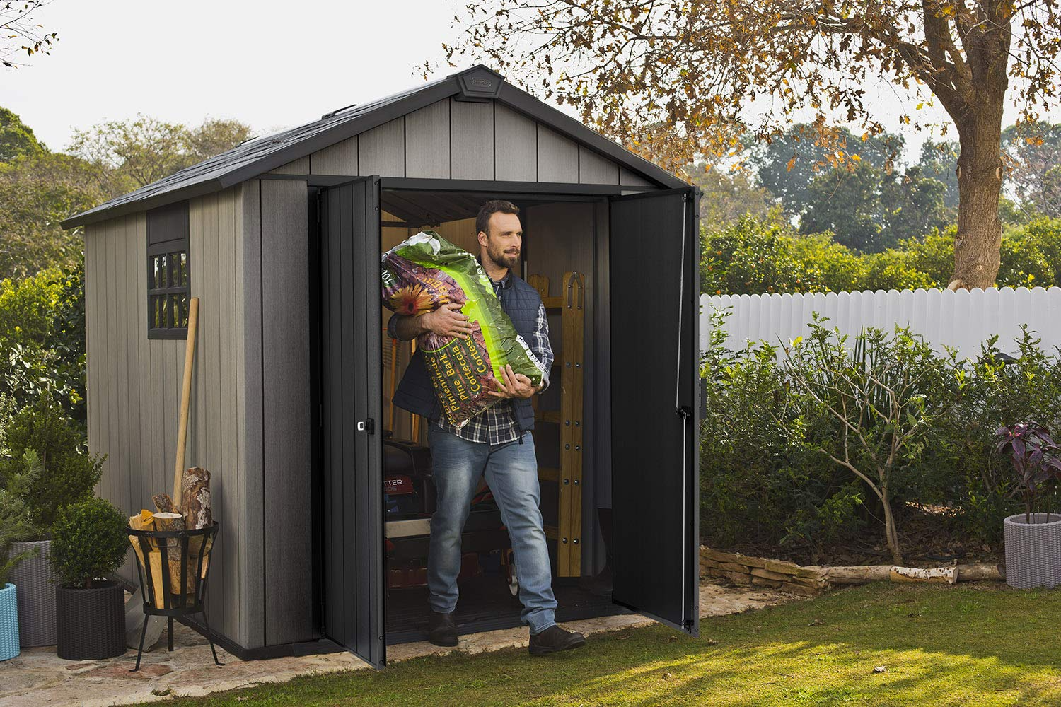 【Storage Shed】Keter Oakland 7.5 x 9 Foot Large Resin