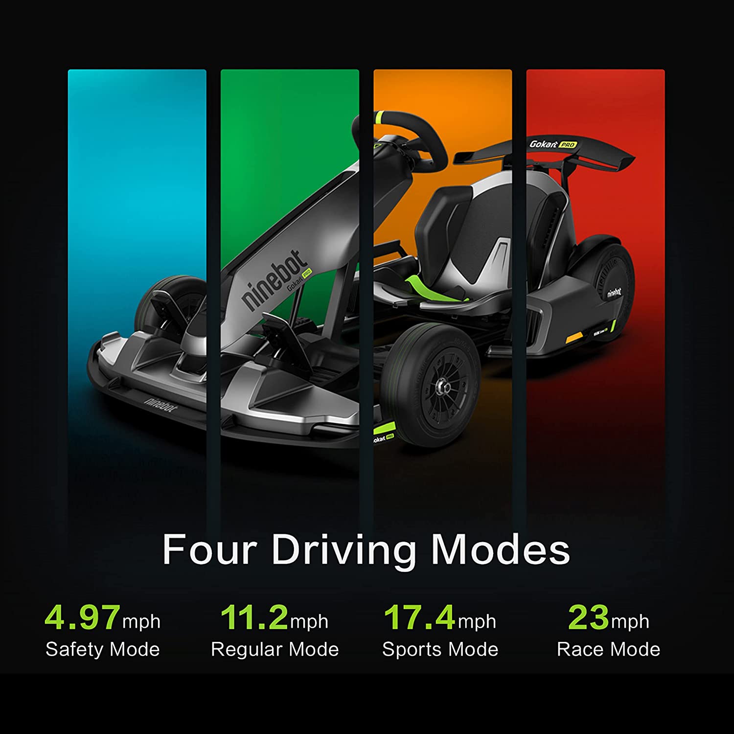 Segway Ninebot Electric GoKart Pro and Gokart Bundle, Outdoor Race Pedal Go Karting Car for Kids and Adults, Adjustable Length and Height